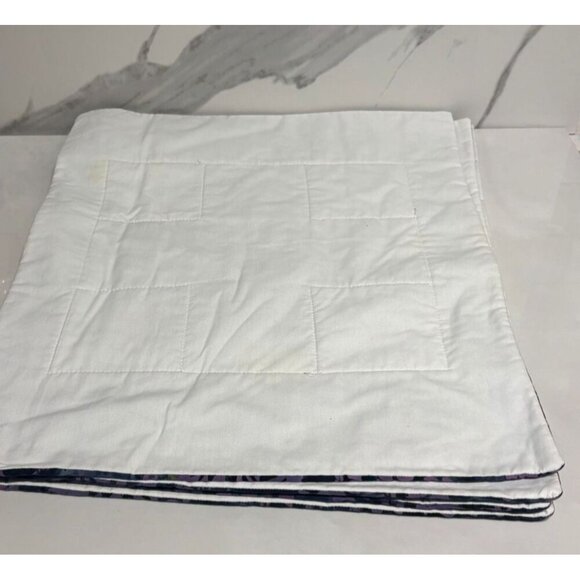 Handmade Quilted Table Placemats Set of 4 Star Patchwork Batik 18"x14" Purple - Picture 6 of 8